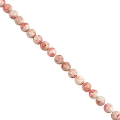60cts Chicken Blood Stone Plain Rounds Approx 8mm, 19cm Strand