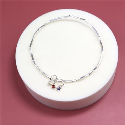 A Year Of Charms - 925 Sterling Silver Birthstone Charms Set & 1mm 925 Sterling Silver Wire, 30cm 
