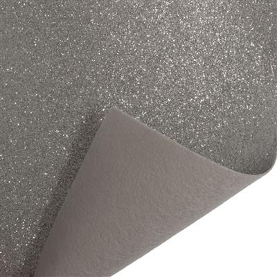Glitter Felt Sheet Silver 30x 23cm