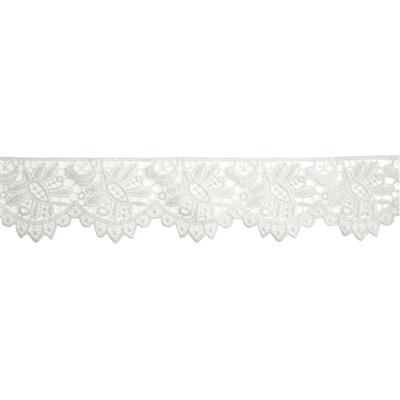 100% Polyester Off White Guipure Lace 61mm x 0.5m (Cut to Order)