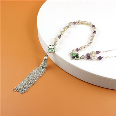 925 Sterling Silver Tassel & White Freshwater Rice Pearl Project With Instructions By Suzie Menham