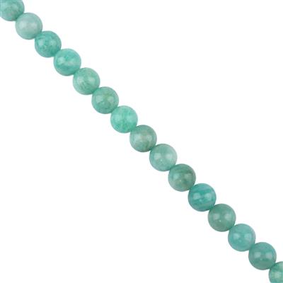170cts Natural Amazonite Plain Rounds Approx 8mm, 38cm strand