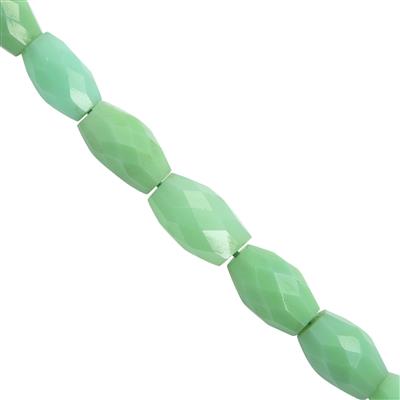 45cts Chrysoprase Faceted Drums Approx 9x6 to 13x8mm, 11cm Strand