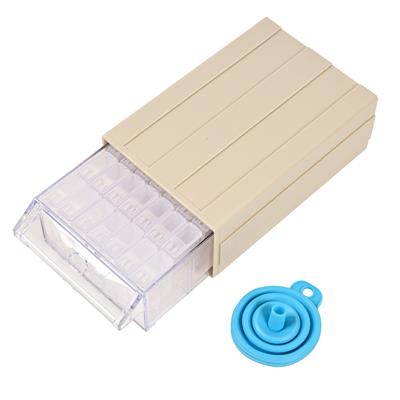 Bead Organisation Plastic Box, with 35 inner boxes & collapsible funnel 18.2x11 x6cm, 35pcs 