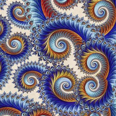 Dan Morris Twilight Collection Swirl Scroll Ivory Fabric 0.5m