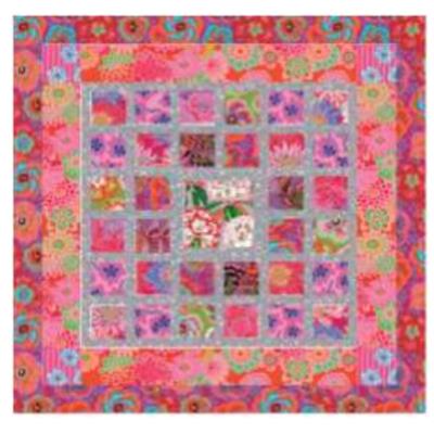 Kaffe Fassett Mosaic Red Quilt Kit 215 x 215 cm