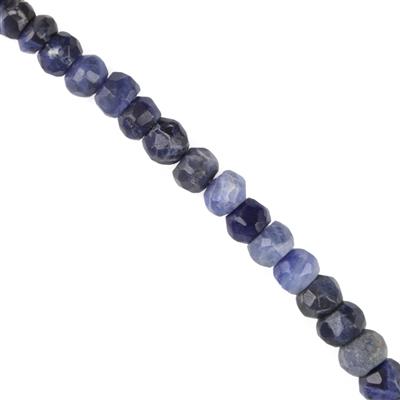 50cts Sodalite Faceted Rondelles Approx 3-5mm, 33cm Strand