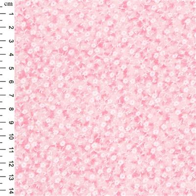 Blender Ditsy Daisy 100% Cotton Pink Fabric 0.5m