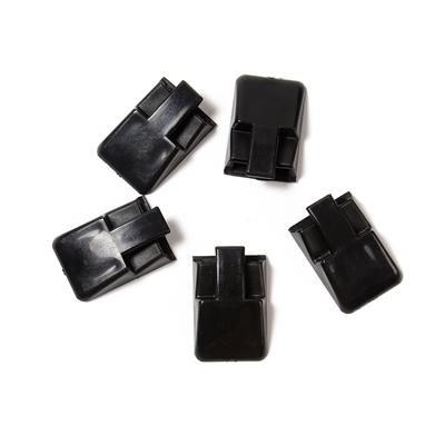 Black Plastic Ring Stands, Approx 2.5x1.6x1cm, 5pcs