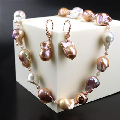 Imperial Mixed Natural Colour Freshwater Cultured Nucleated Baroque Pearl Project With Instructions By Suzie Menham