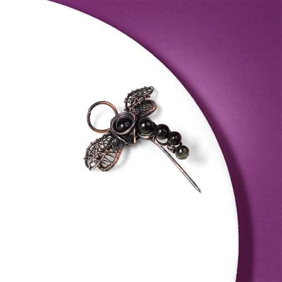 Copper & Black Tourmaline Dragonfly Wire Work Project With Downloadable Instructions By Claire Macdonald