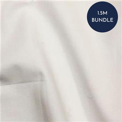100% Cotton White Fabric Bundle (1.5m). Save £1.50