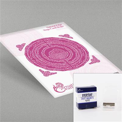 Carnation Crafts Natural Edge Stage Card Shape Die Kit - Includes 30 Magnets