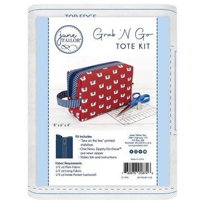 June Tailor Grab n Go Tote Kit With Red Zip