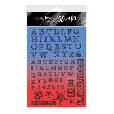 For the Love of Stamps - Stained Glass Alphabet A4 Stamp Set
