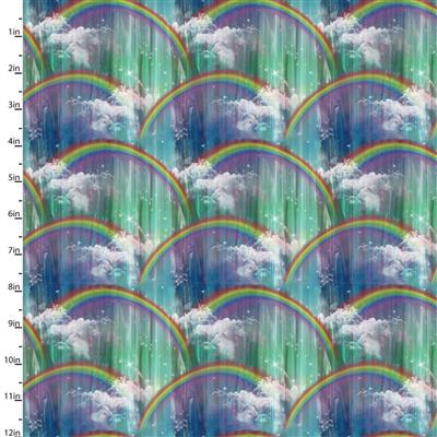 Princess Dreams Rainbow Waterfall Fabric 0.5m