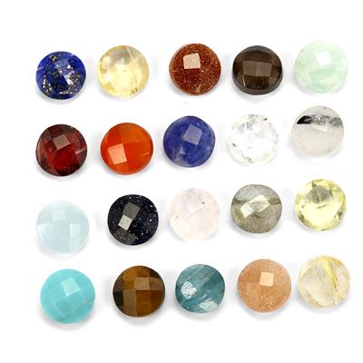 9.50cts Multi Gemstone Briolette Cut Flat Rounds Approx 5mm (Pack of 20) 