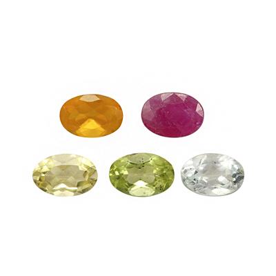 2cts Multi Gemstone, Oval Approx 6x4mm Pack 5pcs, 