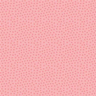 Lewis & Irene Poppies Collection Ditsy Poppy Dots Pink Fabric 0.5m