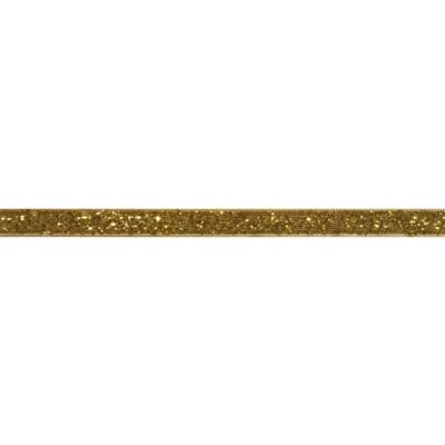 Glitter Velvet Christmas Ribbon Gold 10mm x 2m