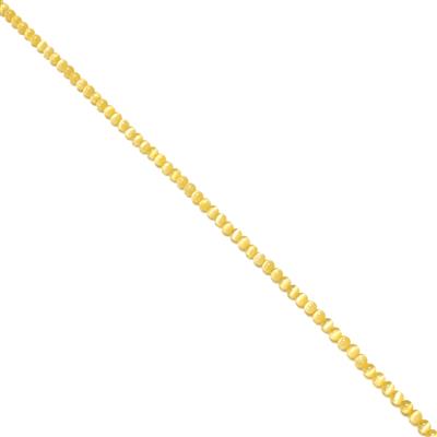 90cts Dyed Yellow Selenite Plain Rounds, Approx 6mm, 38cm Strand