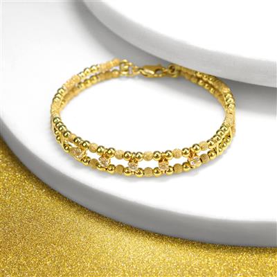 Gold Plated 925 Sterling Silver White Topaz and Spacer Bead Bracelet Project, 37pcs With Downloadable Instructions By Claire Macdonald