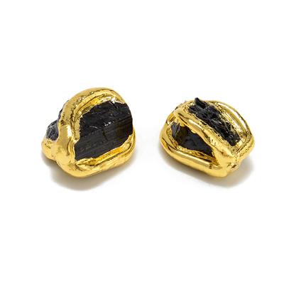 Electroplated Gemstone Nuggets, Approx 10-20mm, 2pc