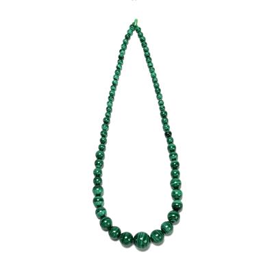 190cts Malachite Graduated Plain Rounds, Approx 4-13mm, 38cm Strand