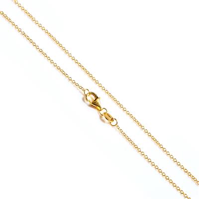 JM Essential Gold Plated 925 Sterling Silver Cable Chain Approx 45cm/18