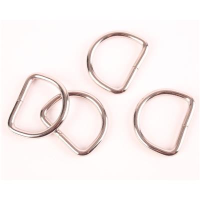 Debbie Shore D Rings Silver 25mm (Pack of 4)