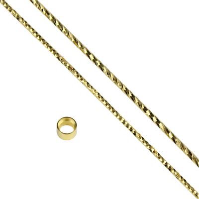 Gold Plated 925 Sterling Silver, Diamond Cut Twisted Cut Wire Project 7.17g With Downloadable Instructions By Carol Vickers