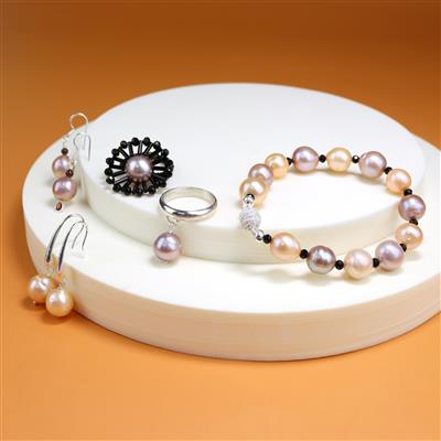 925 Sterling Silver Multicolour Edison Nucleated Pearl Project With Instructions By Debbie Kershaw