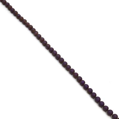 170cts Purple Maroon Drusy Coated Quartz Plain Rounds Approx 8mm, 38cm Strand