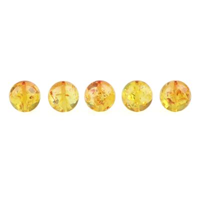 Baltic Rose Pink Ombre Amber 12mm Rounds (5pc)