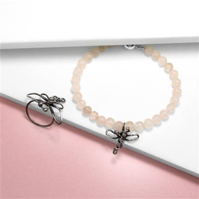 925 Sterling Silver & Rose Quartz Dragonfly Wire Work Project With Downloadable Instructions By Claire Macdonald