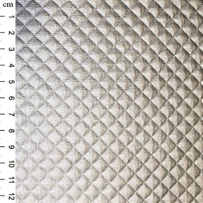 PU Quilted Fabric Silver 0.5m