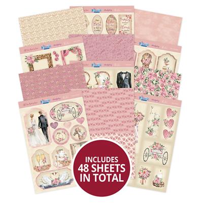 Cut & Craft Value Pack - All You Need is Love - 48 Sheets Total inc; 24 x Toppers & 24 x Designer Backgrounds