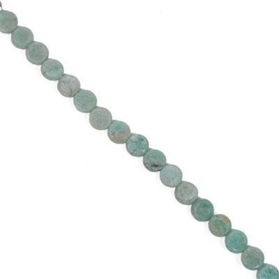 180cts Amazonite Fancy Coin Approx 10mm, 38cm 