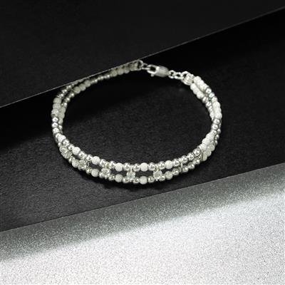 925 Sterling Silver White Topaz and Spacer Bead Bracelet Project, 37pcs With Downloadable Instructions By Claire Macdonald