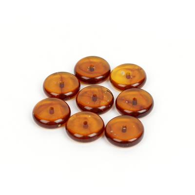 Baltic Cognac Amber Disc Beads (8pk)