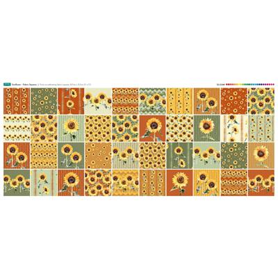 Sunflower Forty Squares Fabric Panel (140 x 58 cm)