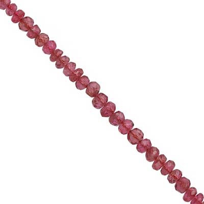 5.5 cts Tajik Spinel Faceted Rondelles Approx 3x2mm 8cm Strand