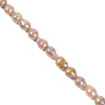 Multicolour Fireball Pearls Approx 10-12mm, 38cm Strand