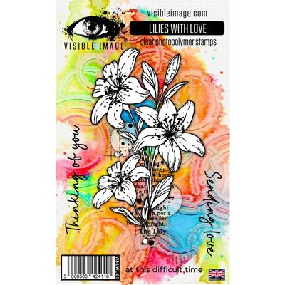 Visible Image Lilies With Love Stamp Set