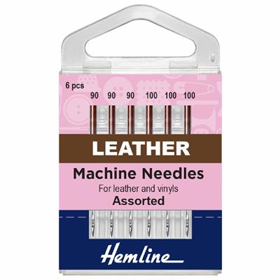 Hemline Sewing Machine Leather Needles Pack of 6