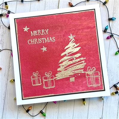 Visible Image Sketched Christmas Trees Stamp Set