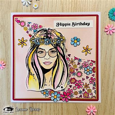 Visible Image Hippie Chick Stamp Set