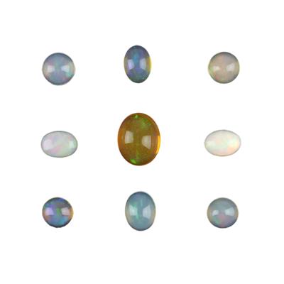 6cts Ethiopian Opal Cabochon Mix Shape & Size Loose Gemstone 