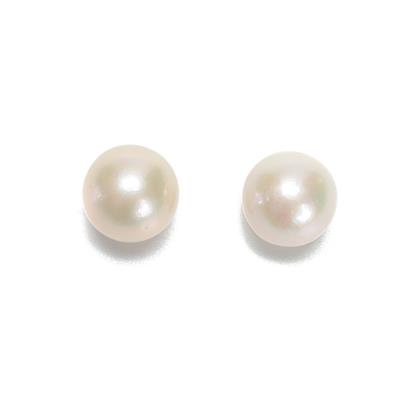 White Freshwater Cultured Potato Pearls, Approx 12-14mm, 2pcs