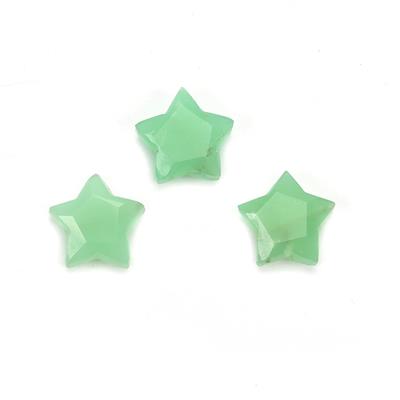 7cts Chrysoprase Stars Approx 10mm (Pack of 3)